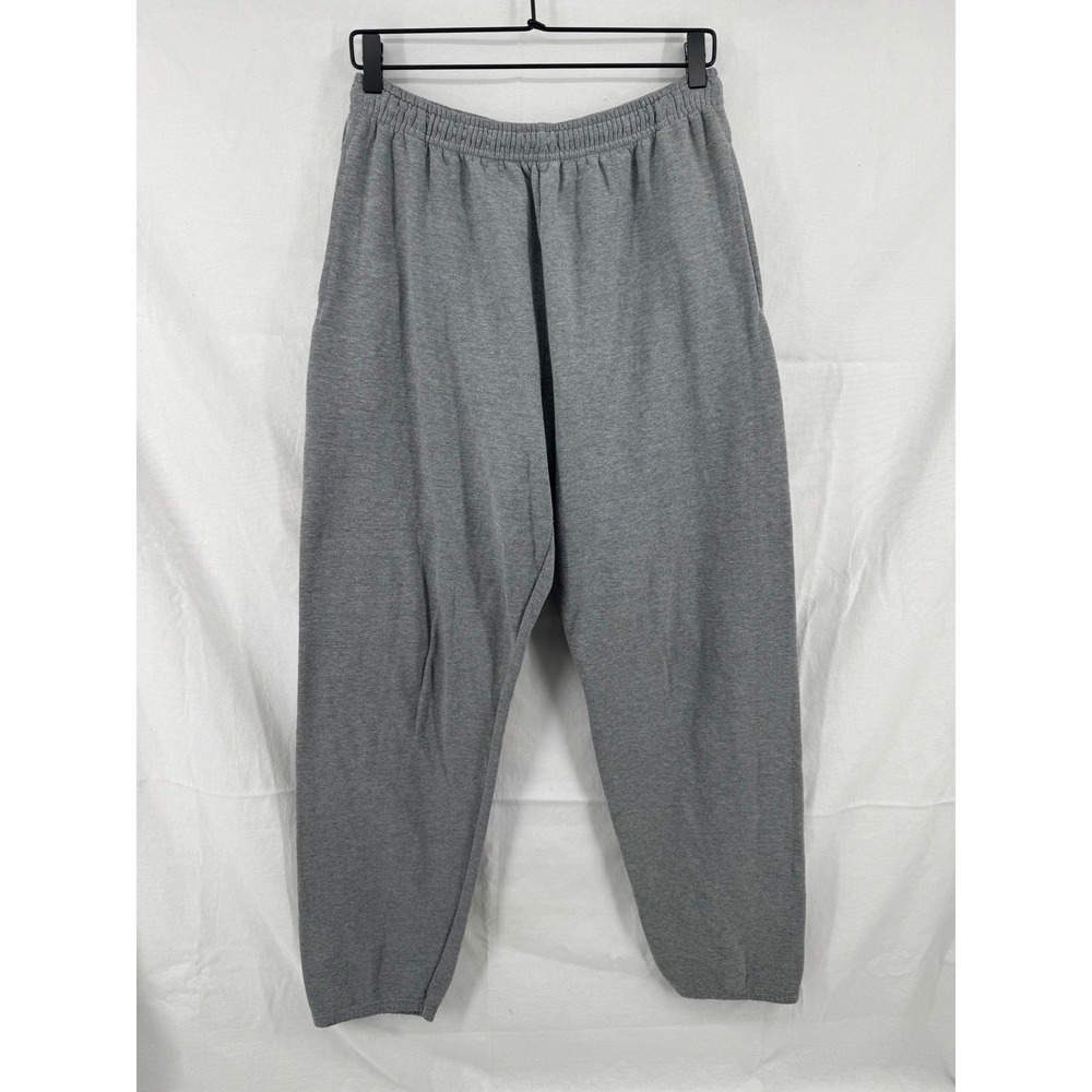 Athletic Works Mens Fleece Sweatpants Gray Elastic Waist Joggers Large 36-38